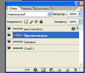 Перетаскивание слоя в панели слоев